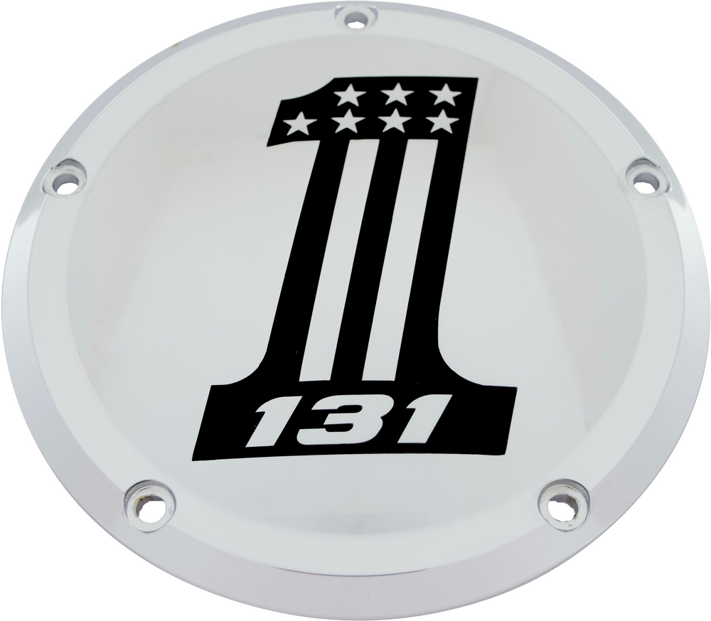 6   M8 SOFTAIL DERBY COVER 131 CHROME