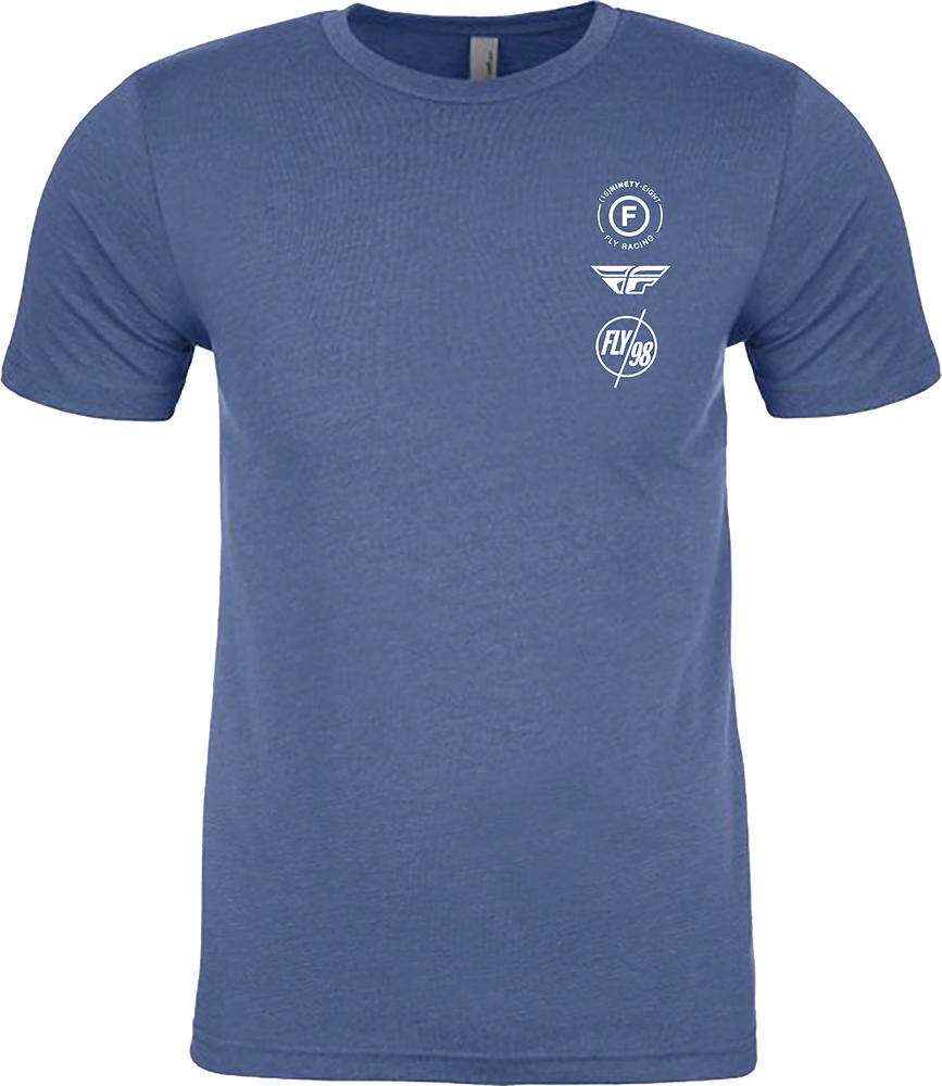 Fly Racing Atom Tee (2024) — Cool Blue Heather
