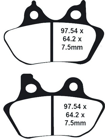 LYNDALL BRAKES PROFILED BRAKE PAD X+ FR/RR EXCEPT 200 MM TIRE