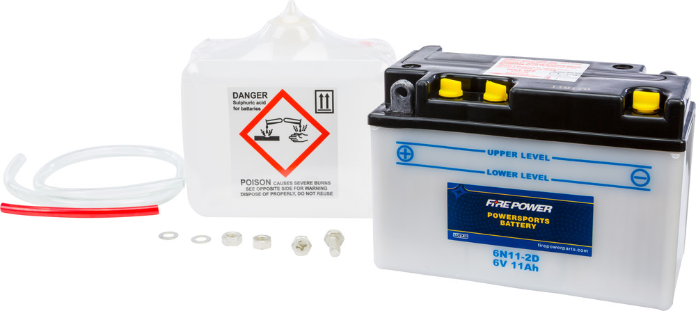FIRE POWER BATTERY W/ACID 6N11-2D 6V