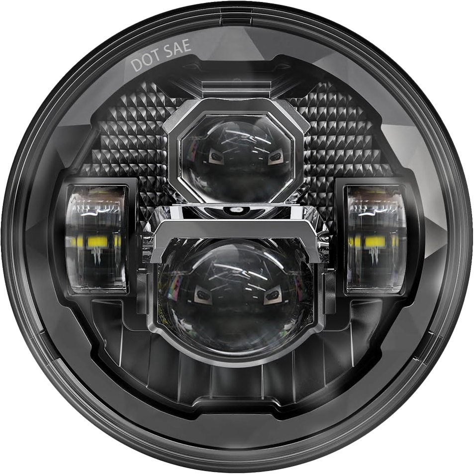 PATHFINDER 7" LED HEADLIGHT RUGGED ULTRA VIEW BLACK