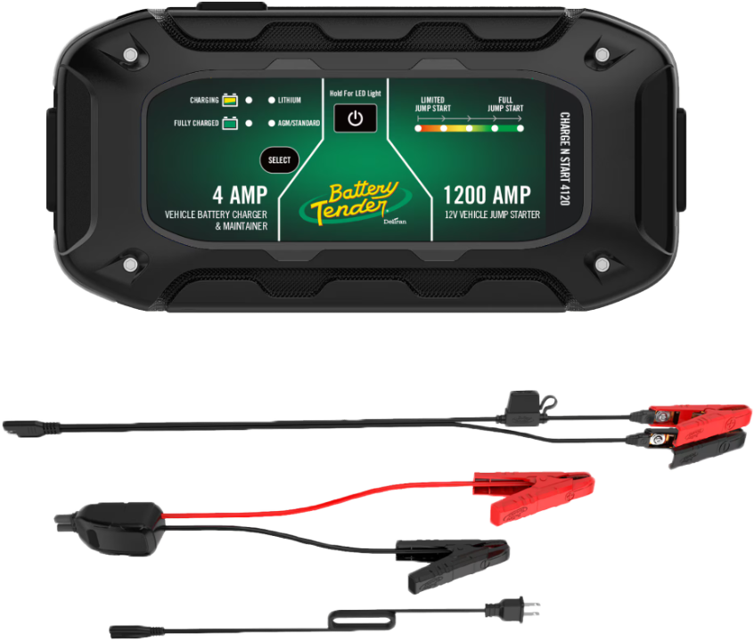BATTERY TENDER CHARGENSTART 4AMP BTRY CHARGER & 1200 AMP JUMP STARTER