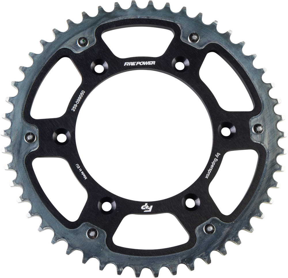 REAR SPROCKET HYBRID 50T BLK/SIL
