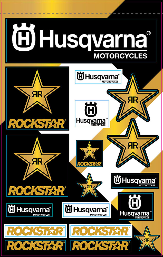 HUSQVARNA RACING DECAL HUS RACING DECAL SHEET