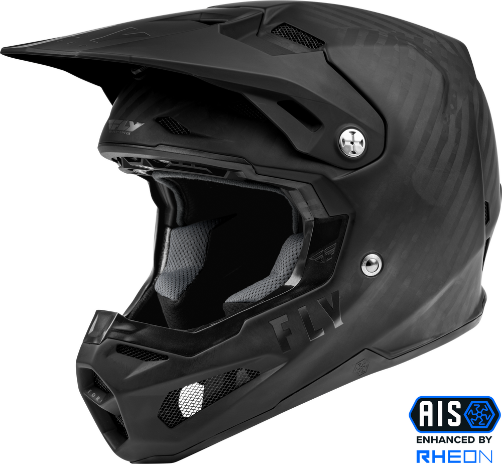 FLY RACING YOUTH FORMULA CARBON SOLID HELMET MATTE BLACK CARBON YL