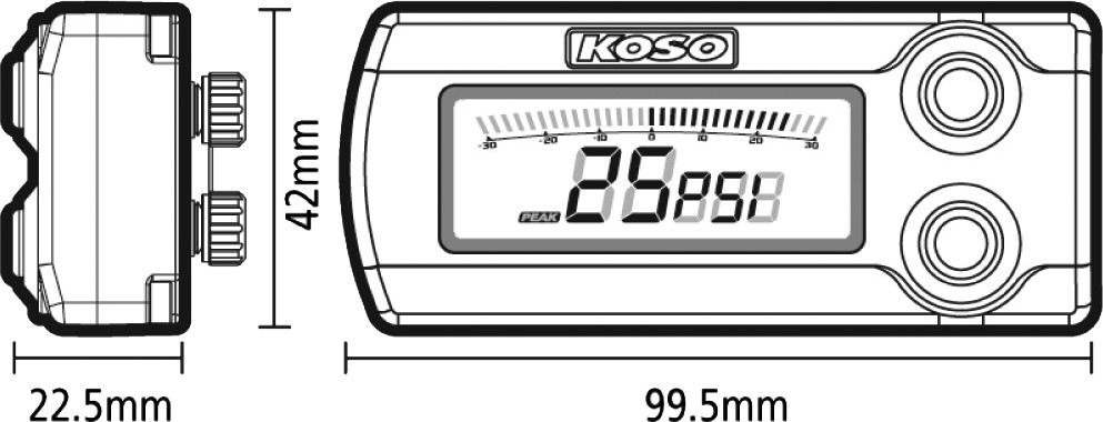 KOSO X-1 BOOST GAUGE