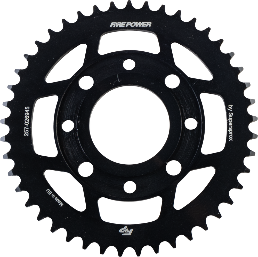 FIRE POWER REAR SPROCKET STEEL 45T BLK