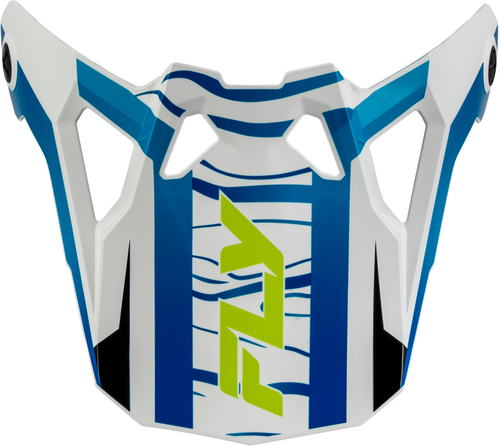 Fly Racing FORMULA CP CHARGE VISOR WHITE/BLUE/BLACK YL-LG — White/Blue/Black