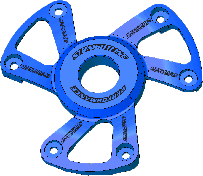 STRAIGHTLINE POLARIS P22 CLUTCH COVER ANODIZED BLUE