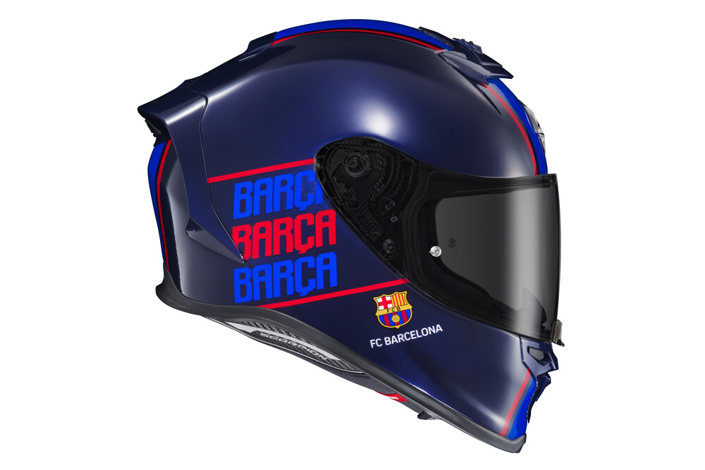 SCORPION EXO EXO-R1 AIR FULL FACE HELMET FC BARCELONA LG