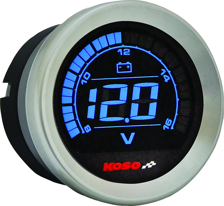 KOSO DIGITAL GAUGE CLUSTER SILVER BEZEL 04-13 FLHT AND FLTR