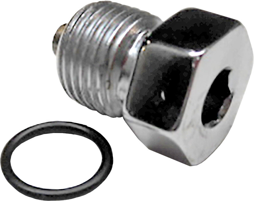 COLONY MACHINE TRANS DRAIN PLUG CHR OVERSIZE BIG TWIN 00-UP 9/16-18 THREAD