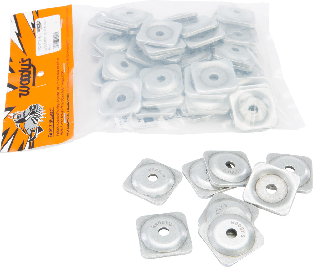 WOODYS GRAND DIGGER SUPPORT PLATES SQUARE 5/16" 48/PK