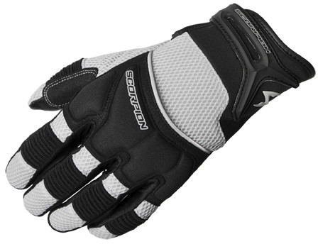 SCORPION EXO COOL HAND II GLOVES SILVER MD