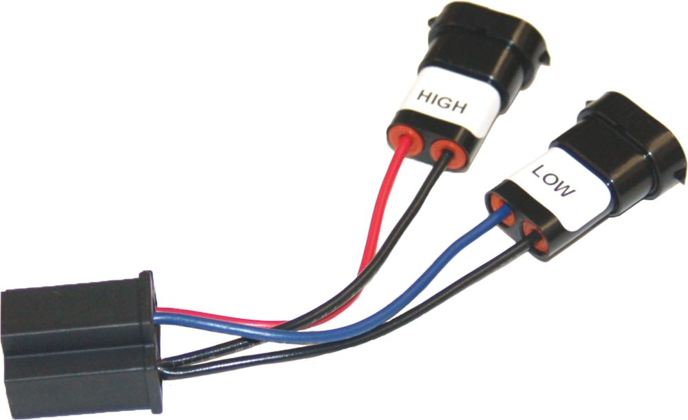 NAMZ CUSTOM CYCLE HEADLIGHT ADAPTOR PIGTAIL W/MATING H9/H11 TO H4 CONN