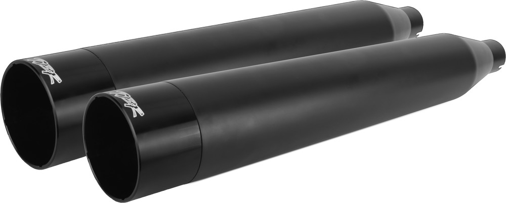 TBR COMP-S SLIP-ON M8 FLH/FLT BLACK W/BLACK ENDCAP