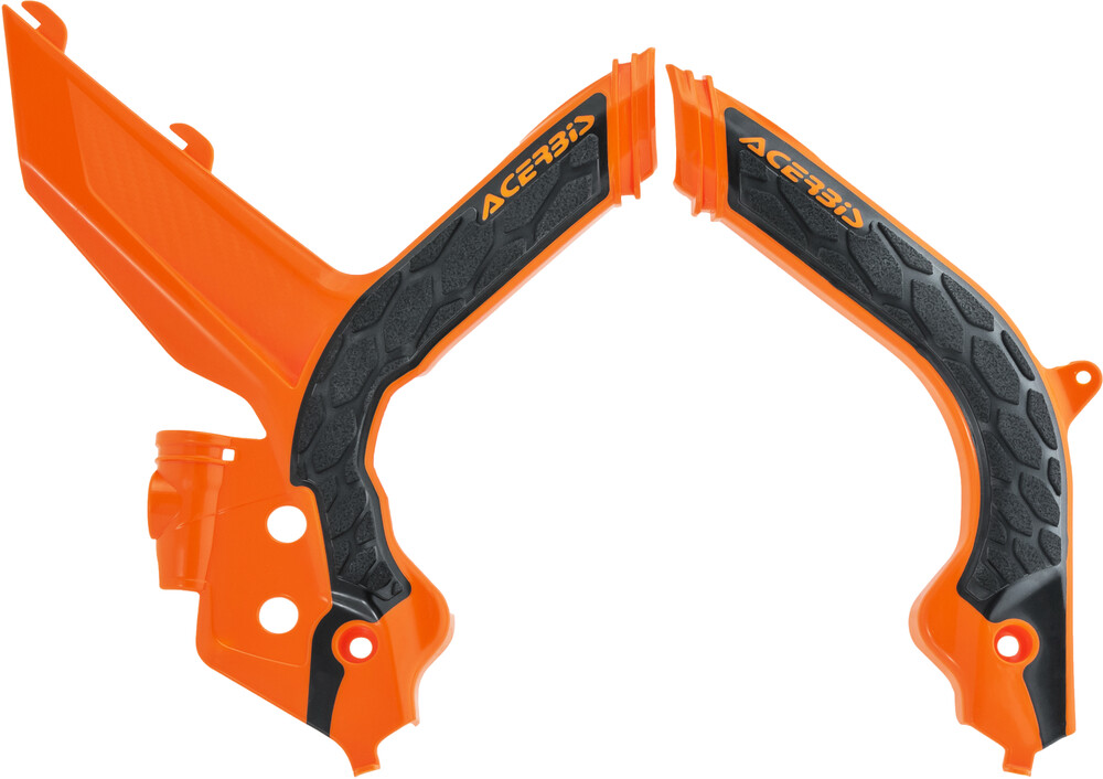 ACERBIS X-GRIP FRAME GUARDS ORANGE/BLACK