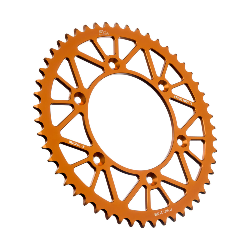 JT REAR RACELITE SPROCKET ALUM 51T-520 ORG HUS/HUSQ/KTM
