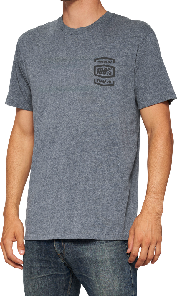 CROP SS TEE HEATHER GREY LG