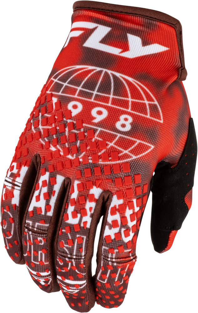 Fly Racing Kinetic Blur Gloves (2027) — Red/Maroon