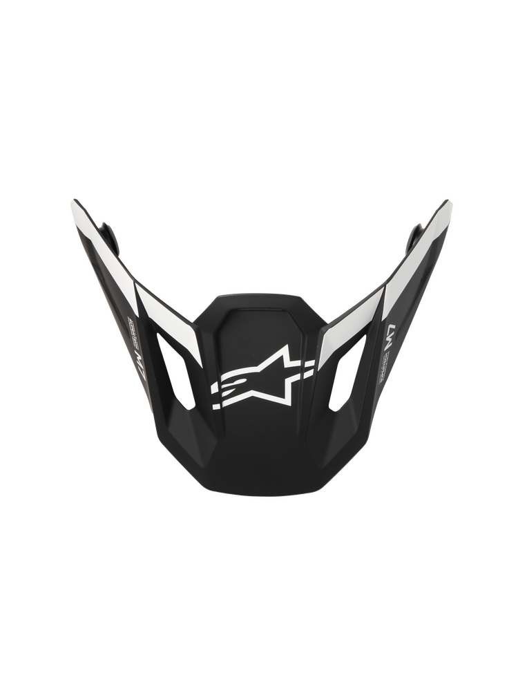 Alpinestars SM7 DASHER VISOR ECE06 BLACK/WHITE MATT — Black/White