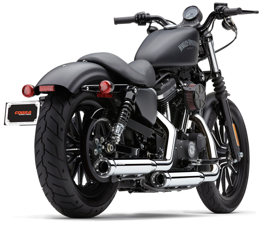 COBRA 3" RPT SLIP-ONS CHROME SPORTSTER 14-22
