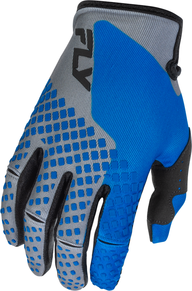 Fly Racing 2026 Youth Kinetic Gloves — Blue/Grey/Black