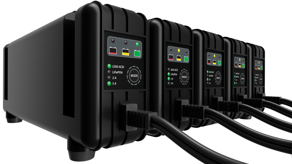 5 BANK BATTERY CHARGER 12V 2A/5A