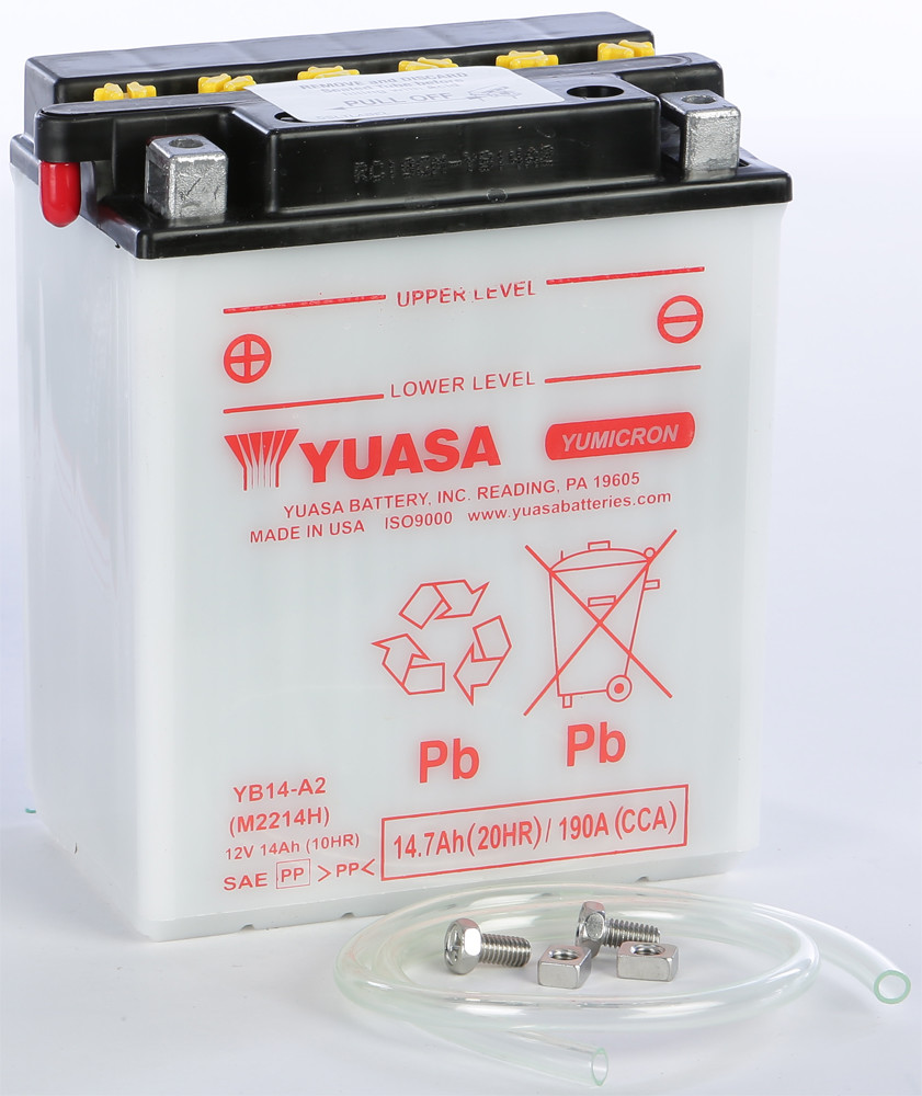 YUASA BATTERY YB14-A2 CONVENTIONAL