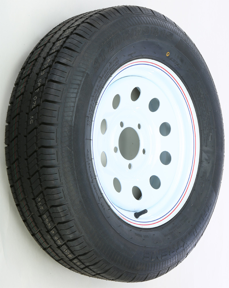AWC TRAILER TIRE AND WHEEL ASSEMBLY WHITE