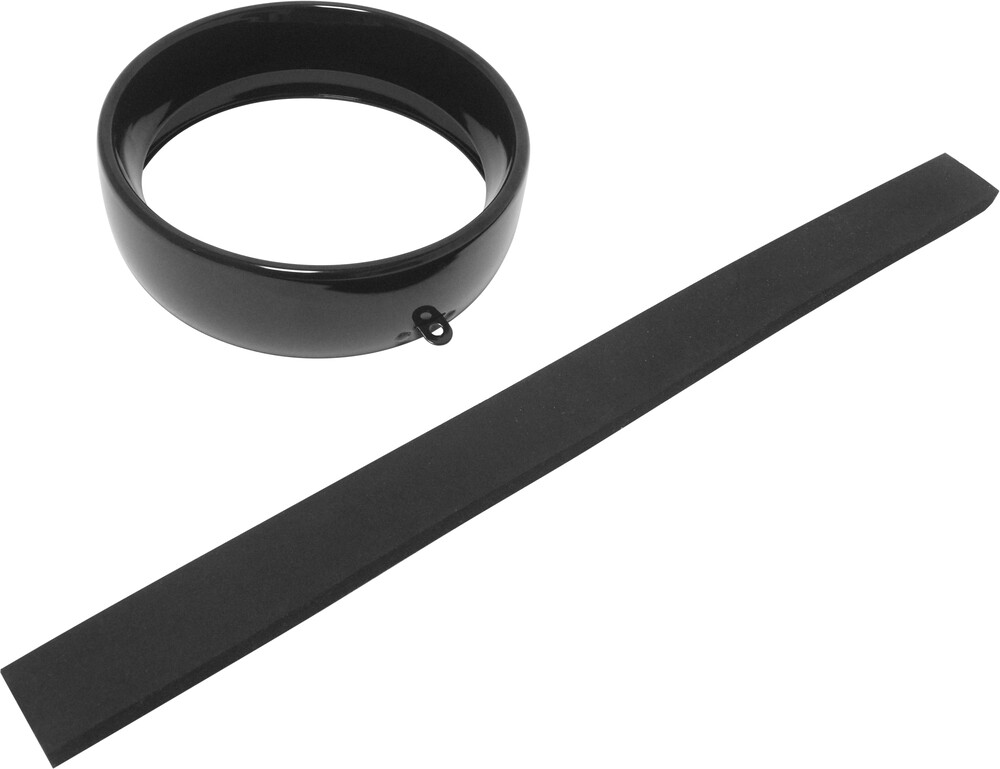 HARDDRIVE FRENCHED HEADLIGHT TRIM RING BLACK 5-3/4 TAB STYLE