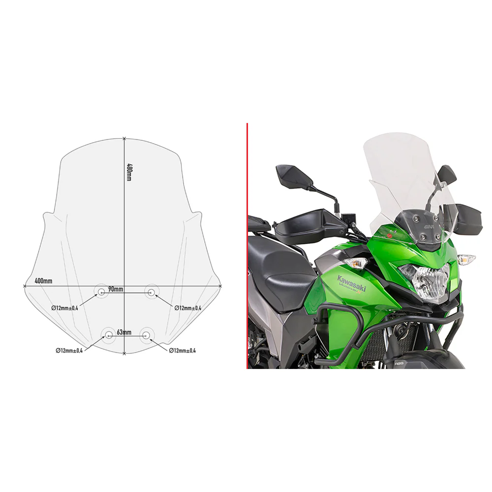 Givi D4121ST Windscreen Kawasaki Versys 300 2017-2025