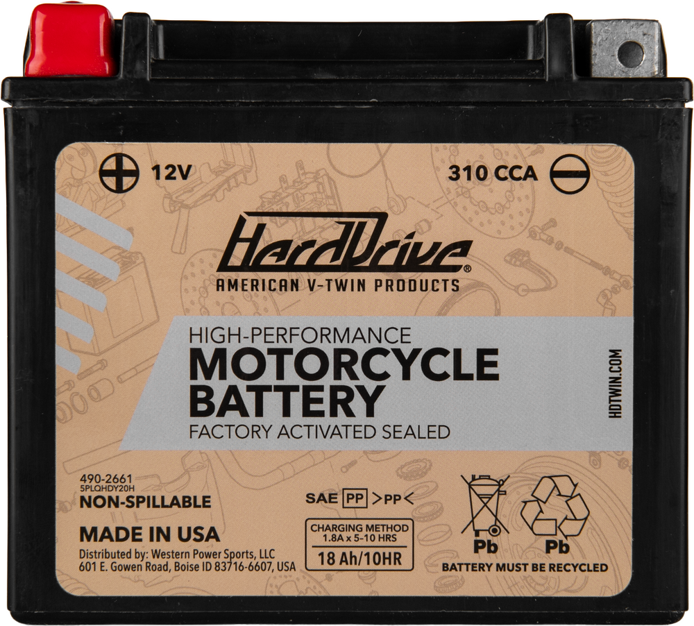 HIGH PERFORM  BATTERY YTX20H CCA 310