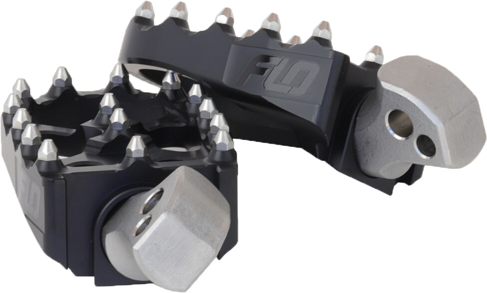 FLO MOTORSPORTS MOTO STYLE PASSENGER PEGS BLACK M8 SOFTAIL