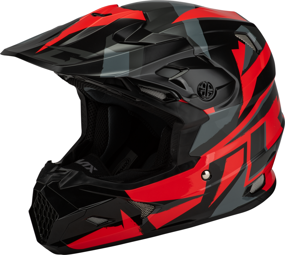 Gmax MX-96S Splinter Helmet — Black/Red