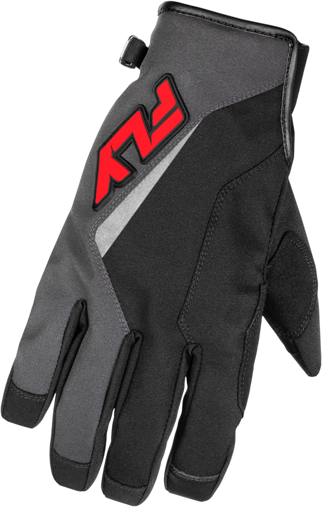 Fly Racing Title Gloves (2026) — Grey/Black/Red