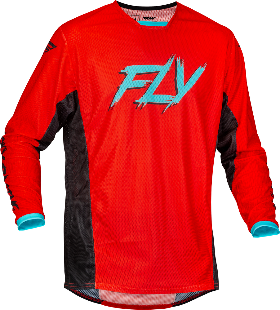 Fly Racing Kinetic Mesh Rave Jersey — Red/Black/Mint