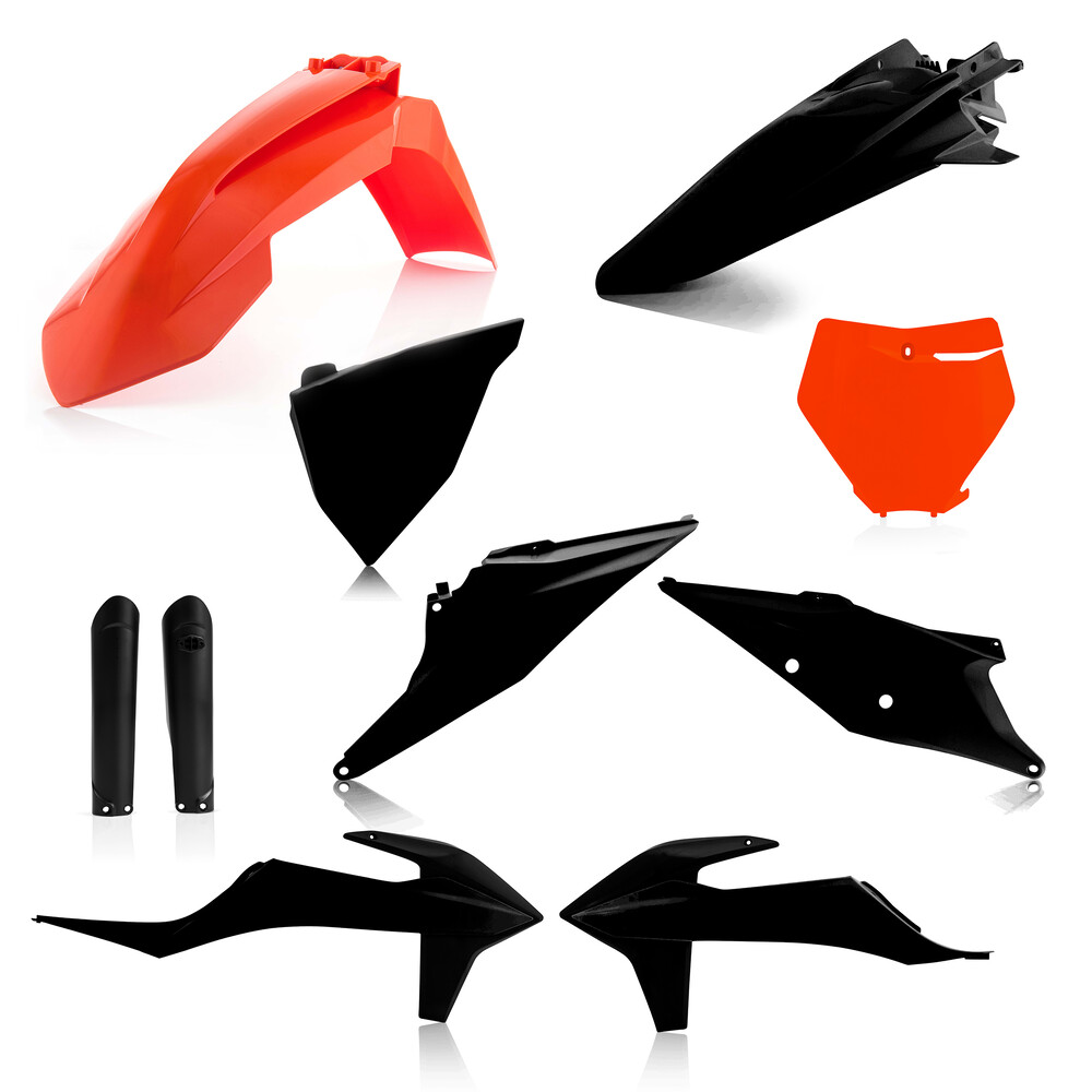 ACERBIS FULL PLASTIC KIT ORANGE TO BLACK
