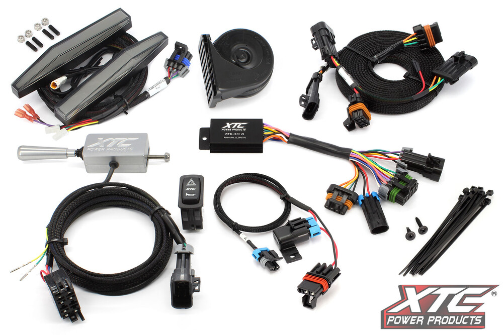 AUTO TURN SIGNAL KIT W/ BILLET LEVER AND FRONT DRL LIGHTS POL