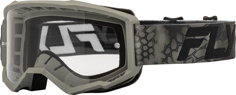 FOCUS SE KRYPTEK GOGGLE MOSS GREY/BLACK W/ CLEAR LENS