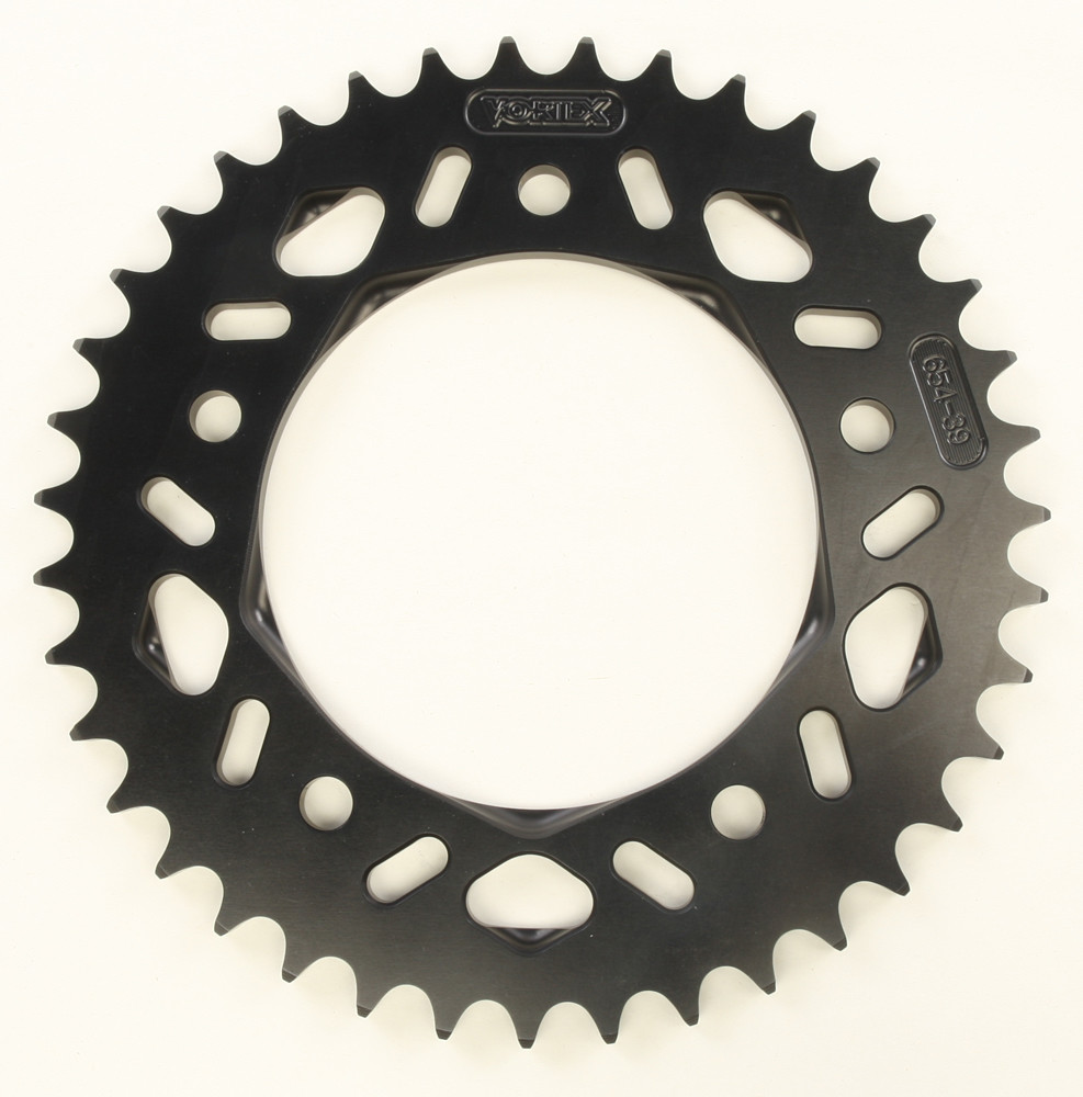 VORTEX REAR F5 SPROCKET ALUMINUM 39T-525 BLK HC YAM