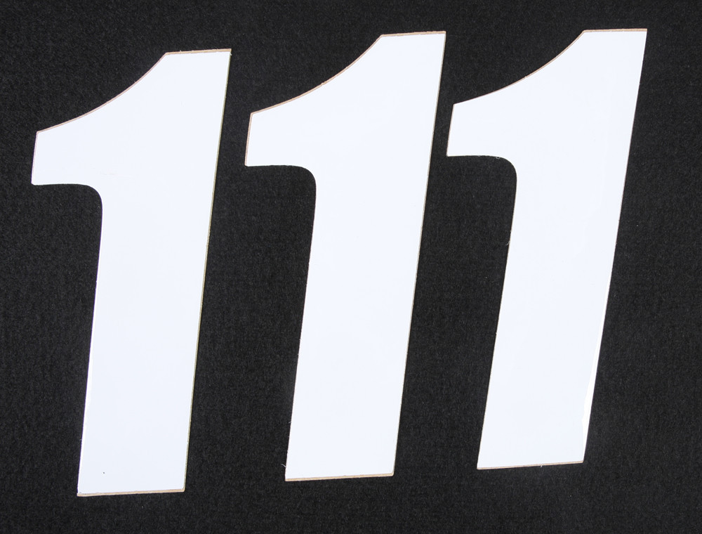 D-COR NUMBER 1 WHITE 6" 3/PK