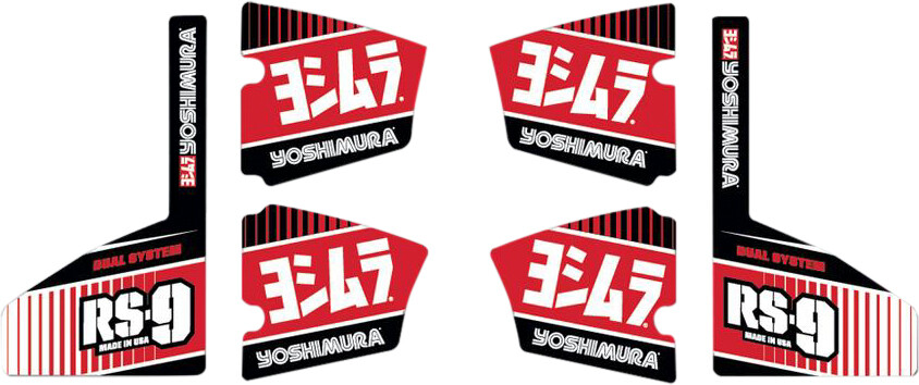 YOSHIMURA RS-9 MUFFLER DECAL SET 6/PCS