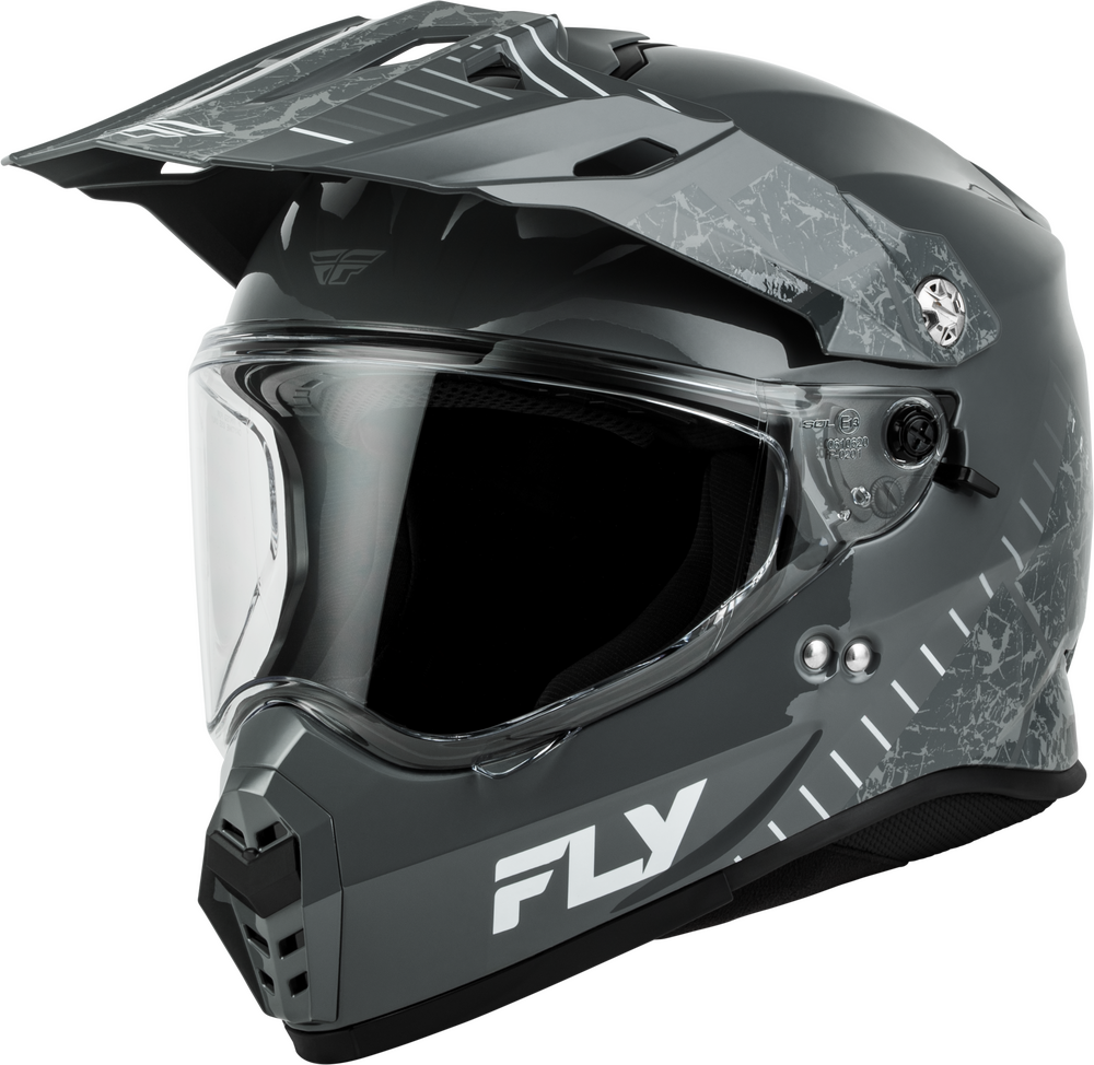 Fly Racing Trekker Granite Helmet (2026) — Grey/Grey