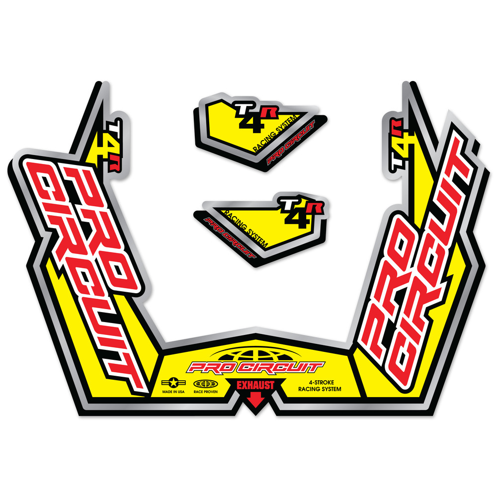 PRO CIRCUIT T4-GPR STICKER KIT REPLACEMENT MUFFLER STICKERS