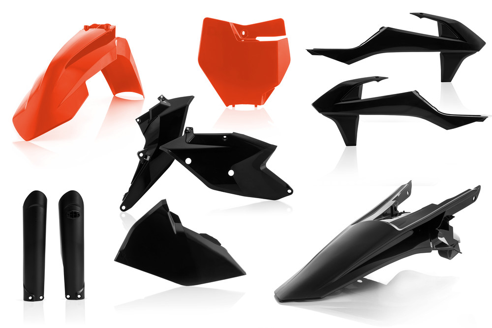 ACERBIS FULL PLASTIC KIT ORANGE/BLACK