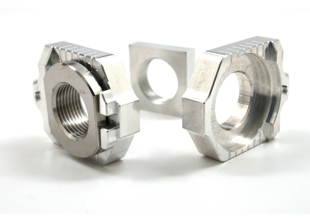 Works Axle Blocks Elite KTM/Husqvarna Silver
