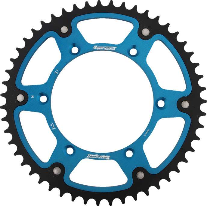 REAR STEALTH SPROCKET ALU/STL 51T-520 BLU YAM
