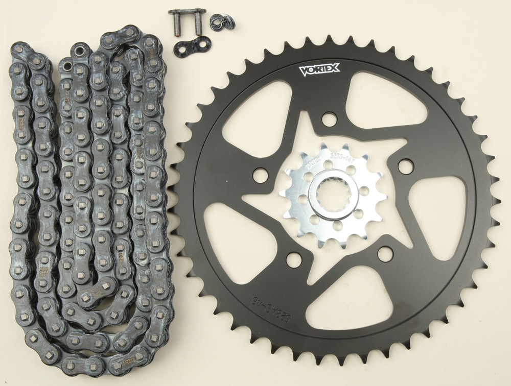 SPROCKET/CHAIN KIT STL/STL 14/46T SIL SX3 520-110L BLK