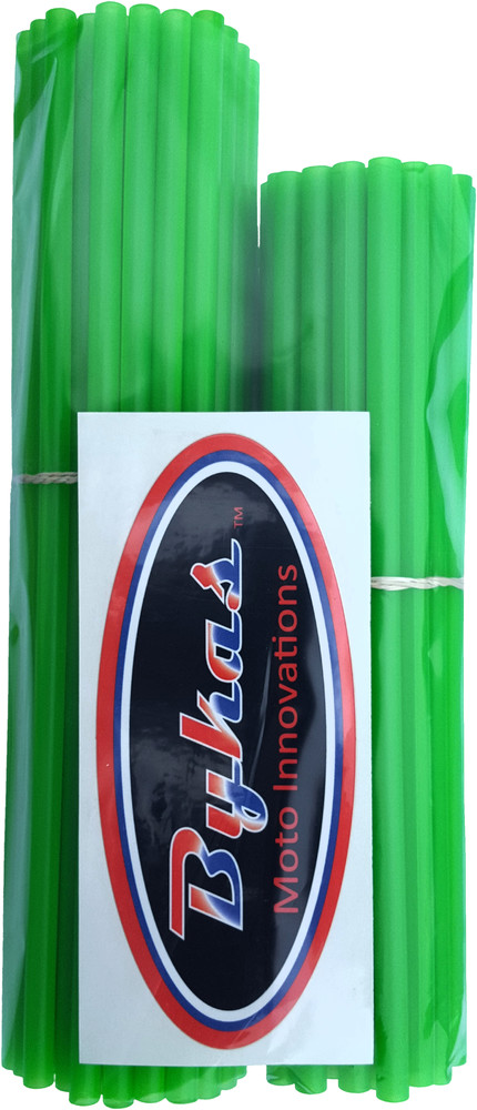 BYKAS SPOKE WRAPS NEON GREEN 72/PK 21"/19"